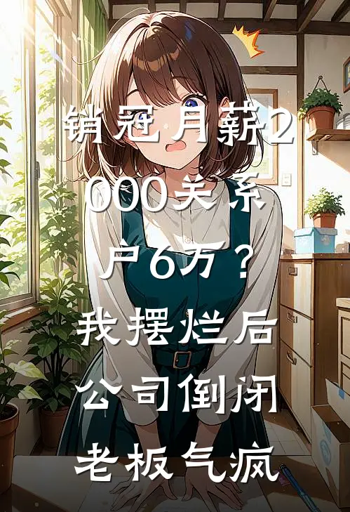 销冠月薪2000关系户6万？我摆烂后公司倒闭，老板气疯